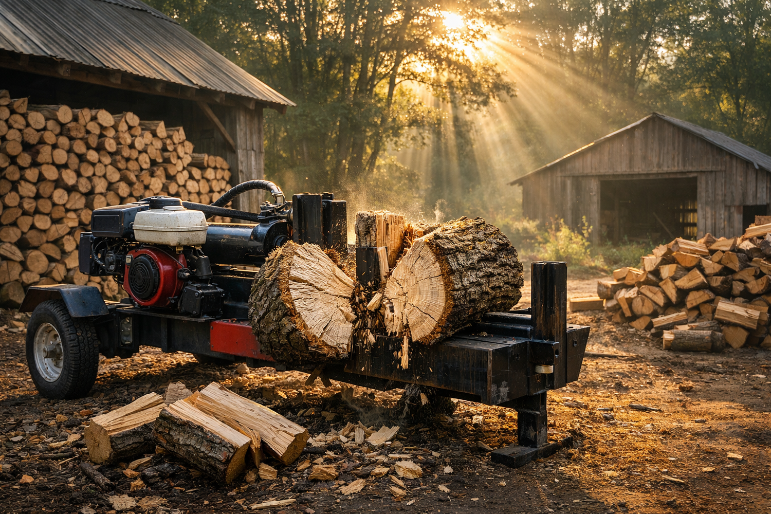 SPLIT WOOD WITH POWER AND PRECISION